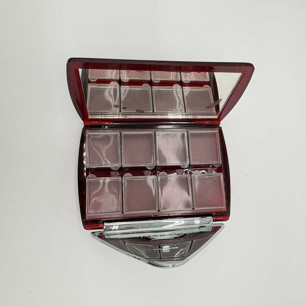 Vintage Red Makeup Palette Compact Mirror Original Cosmetics Vanity Collectible